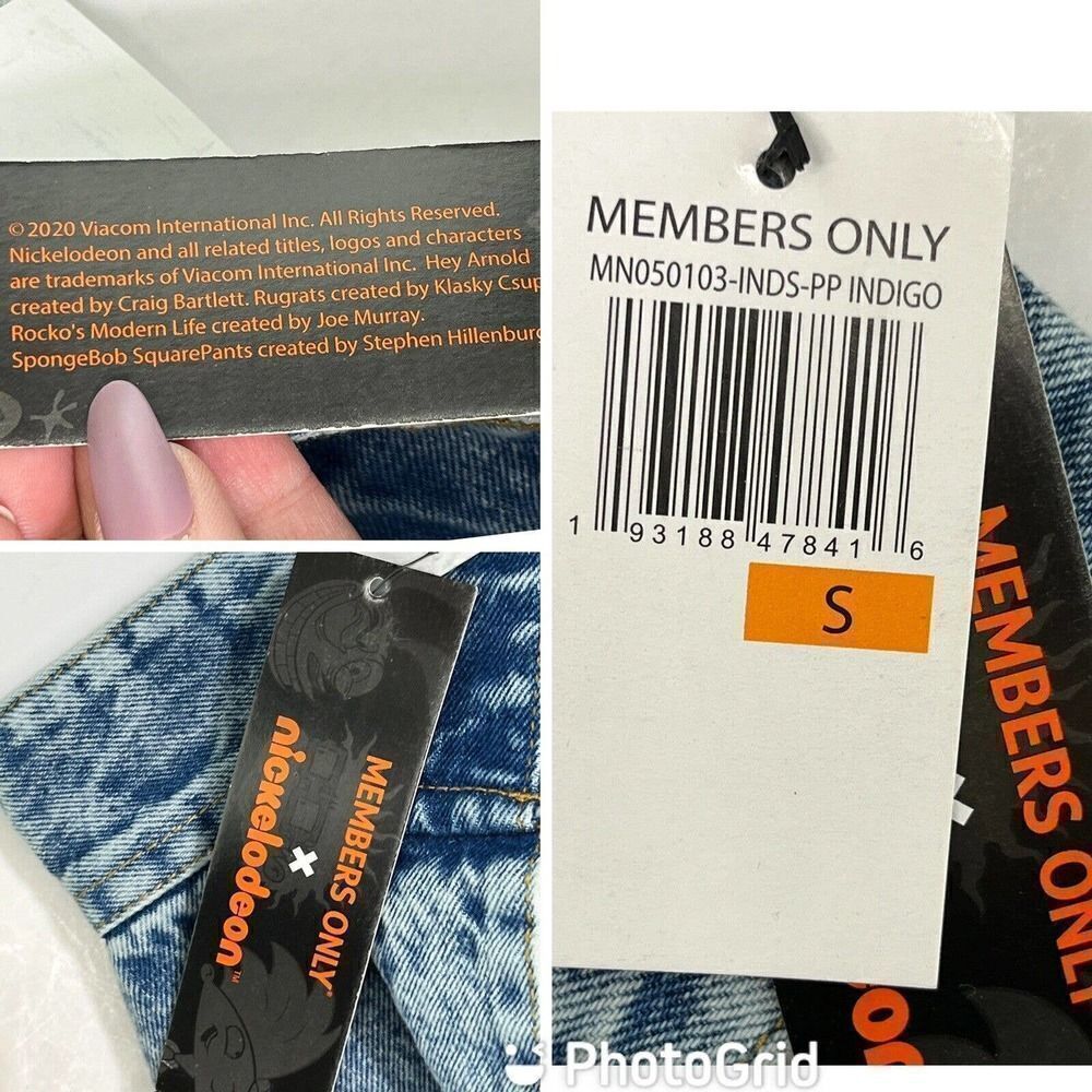 Members Only x Sponge Bob Trucker Denim Jean Jacket X Nickelodeon Size Small New - Picture 5 of 12